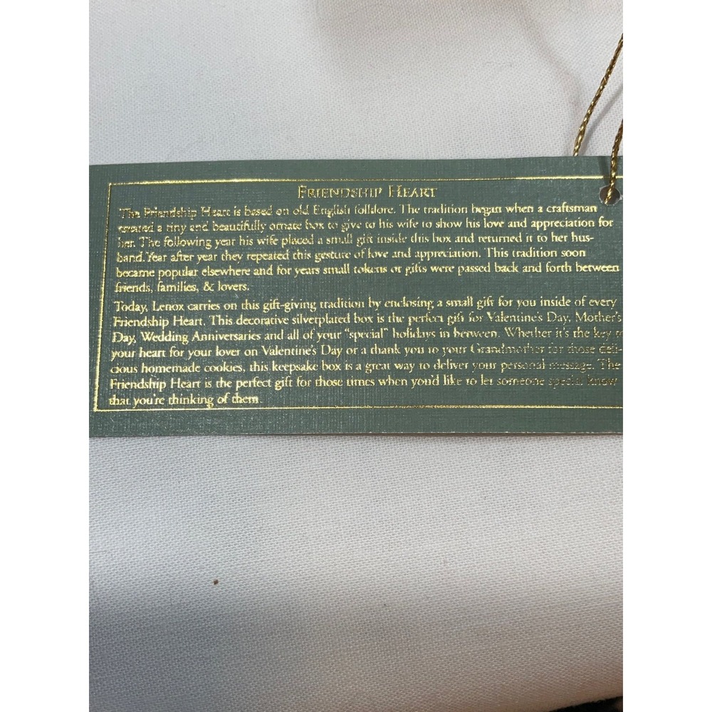 Lenox‎ silver plated friendship heart trinket box - Picture 6 of 6